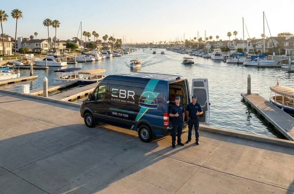 EBR mobile dockside electric boat service in North Orange County